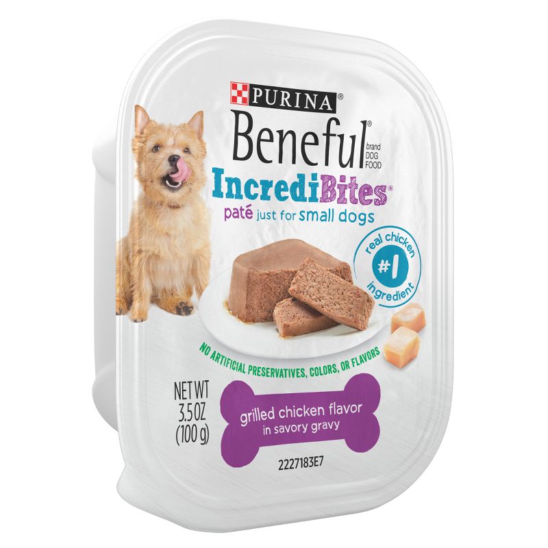 Beneful IncrediBites Pate Small Wet Dog Food with Grilled Chicken Flavor - 3.5oz, 5 of 8