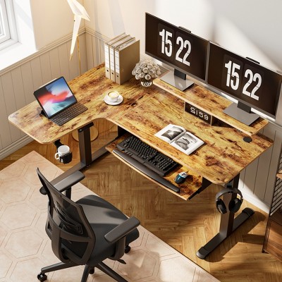 EUREKA ERGONOMIC 60"x23" L Shaped Standing Desk with Accessories Set