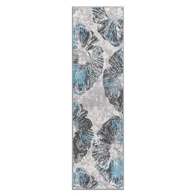 World Rug Gallery Contemporary Floral Stain Resistant Soft Area Rug