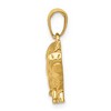 Black Bow Jewelry 14k Yellow Gold 2D Polished Pot Belly Pig Pendant - 2 of 4