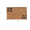 HomeRoots 17" X 29" Natural and Black Coir Hey There Outdoor Door Mat - 3 of 3