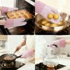 REGALWOVEN Silicone Thick Cotton Lining Heat Resistant Oven Mitts 12.8 x 7.5 Inch Set of 2 - 2 of 4