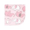 Hudson Baby Infant Girl Flannel Cotton Washcloths, Girl New Elephant 12-Pack, One Size - 3 of 4