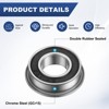 Unique Bargains Chrome Steel Rubber Shielded Flanged Ball Bearing - 2 of 4
