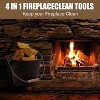 attop 1.3 Gallon Fireplace Bucket for Ashes, Includes Hand Broom and Gloves for Fire Pit - 4 of 4