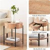 GustoWave Round Side Table Nightstand Wooden Side Table With Drawer Suitable For Living Room, Bedroom And Small Space (Brown) - 4 of 4