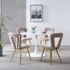 Kumasinova Accent Chairs Set of 2/4,Armless Modern Accent Chair with Iron Legs,Comfy Reading Chairs for Living Room & Dining,Cafe - 4 of 4
