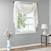 Diamond Pattern Tassel Trim Draping Window Valance, Lightweight Fabric Soft Sheer Valance for Elegant Decor Style - 4 of 4