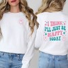 Simply Sage Market Women's Graphic Sweatshirt I'll Just Be Happy Colorful Front And Back - XL - White - 2 of 3