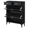 Okak Shoe Cabinet, Freestanding Shoe Organizer with 4 Drawers, Shoe Storage Cabinet for Entryway, Living Room, Hallway, Black - 4 of 4