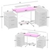 Aheaplus 70.8" L-Shaped Computer Desk with RGB LED Light, Home Office Desk with Drawers, Computer Stand - 2 of 4