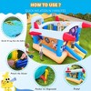 Inflatable Bounce House with Dual Slides, Rocket Bouncy Castle with Jumping & Climbing Area, Blower Included,Basketball Hoop Game for 3-10 Kids - 3 of 4