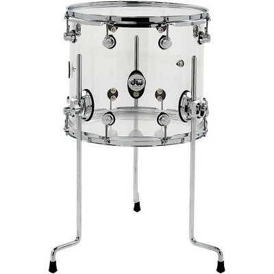 DW Design Series Acrylic Floor Tom With Chrome Hardware