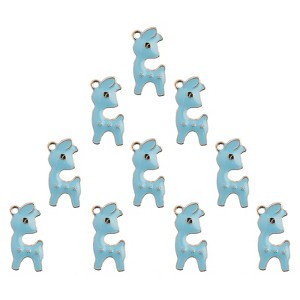 John Bead 8 Pieces 24x11mm Light Blue Deer Sweet & Petite Mini Cute Charms for Jewelry Making DIY Crafts - 1 of 4