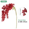Unique Bargains Silk Durable UV-resistant Artificial Plant 3 Pcs - 3 of 4