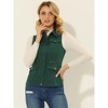 Allegra K Women's Zip-Up Sleeveless Turn Down Collar Cargo Utility Vest with Pockets - 2 of 4