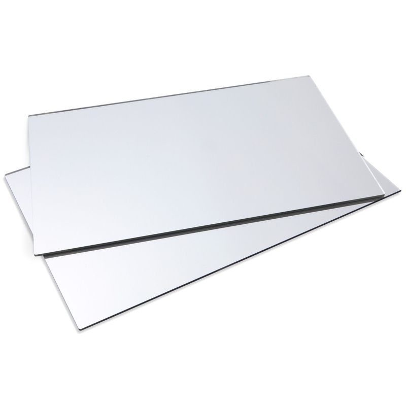 Bright Creations 2 Pack Acrylic Mirror Sheets for Wall Decor, 3mm 17x11" Shatter Resistant Frameless Tiles for Mounted Mirror, Home Gym, 4 of 10