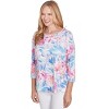 Alfred Dunner Womens Floral Spray Crewneck Top - 3 of 4