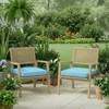 Aoodor Outdoor Dining Chair Cushions Set of 2, Waterproof Patio Furniture Seat Cushions, Outdoor Chair Pads with Ties - 2 of 4