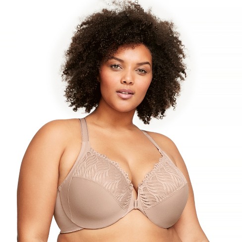 Glamorise Womens Front-closure T-back Wonderwire Underwire Bra 1246 Café  40f : Target