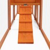 Sevobal Pet Crates and Houses Large Three Box Rabbit Cage with Waterproof Roof, Indoor and Outdoor Use, Orange, 94.48"*18.89"*31.1" - 3 of 4