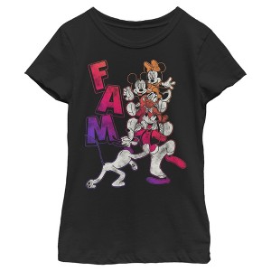 Girl's Disney Mickey & Friends Fam T-Shirt - 1 of 4