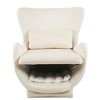 2-in-1 Pet Friendly Accent Chair, Velvet Lounge Chair with Pet Bed, Leisure Single Sofa Chair Wing Back Armchair - ModernLuxe - 2 of 4