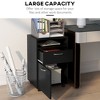 QingMoon Printer Stand with Castors, Mobile File Cabinet Organizer with Drawer and Cabinet for A4 Letter Size Hangable File Folders for Home Office - 3 of 4