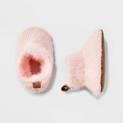 Baby Girls' Booties - Cloud Island™ Light Pink 3-6M