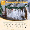 Ollny 594 LED Cool White Christmas Icicle Lights (Clear Cable, Plug in, 8 Modes) - 3 of 4