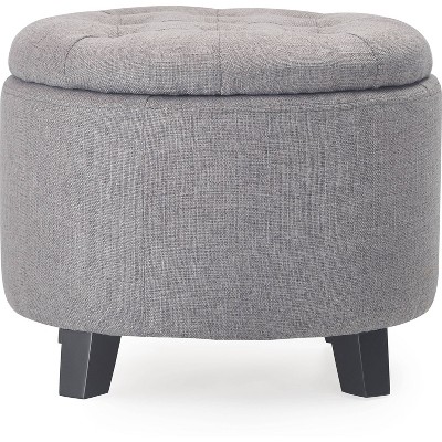 target round storage ottoman