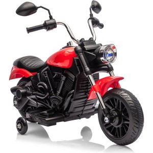 12V Electric Motorcycle for Kids, 3-Wheel Ride On Toy w/Detachable Training Wheels, Soft Start, Reverse, Headlight, Horn & Music - 1 of 4