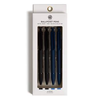 U Brands 4pk Ballpoint Pens Monterey Soft Touch 2 Black 2 Blue