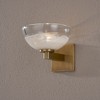 Troy Lighting Valen 1 - Light Wall Light in  Patina Brass Clear Shade - 4 of 4