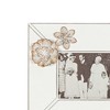 4x6 Inch Antique Flower Picture Frame White MDF, Metal & Glass by Foreside Home & Garden - 3 of 4