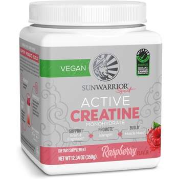 Sunwarrior Active Creatine Powder, Raspberry Flavor, 350gm