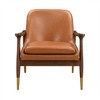 Amber Faux Leather Modern Lounge Chair - 3 of 4