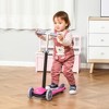 Qaba 3-in-1 Kids Scooter, Sliding Walker & Push Rider, with 3 Balanced Wheels, Adjustable Height, and Removable Storage Seat - 2 of 4