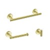3-Piece Bathroom Hardware Set Towel Bar, Toilet Paper Holder, Robe Hook Stainless Steel Modern Design - 2 of 4