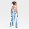 Grayson Mini Hello Kitty Toddler Girls' Long Leg Striped Romper - Blue/White - image 3 of 4