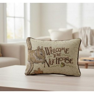 Square or Rectangular Accent Pillow ACORN GAP – 12.5x8 Inch by Manual Woodworkers and Weavers - 1 of 3