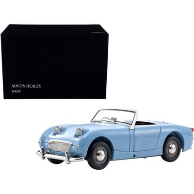 Austin Healey Sprite Convertible (Right Hand Drive) Speedwell Blue with Blue Interior 1/18 Diecast Model Car by Kyosho