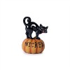 Black Cat on Pumpkin Figurine (Set of 3) - 3 of 4