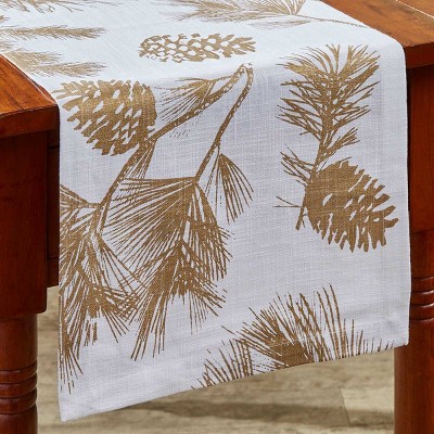 Patricia Heaton Home Gold Pinecone Table Runner 13" X 36"