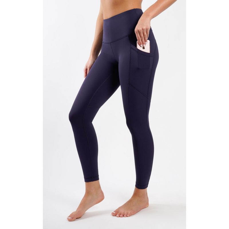 90 Degree by Reflex Womens Interlink High Waist Ankle Legging with Back Curved Yoke, 2 of 5