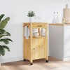 vidaXL Kitchen Trolley MONZA 18.9 in.x15.7 in.x35.4 in. Solid Wood Pine - 3 of 4