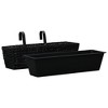 vidaXL Garden Planters 2 pcs Water Hyacinth Black - 3 of 4