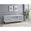 58" Melamine TV Cabinet with Mirrored Drawers, Wire Management, and Concealed Euro-Style Hinges for Living Room - 4 of 4