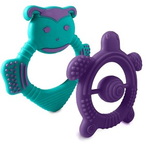 Baby Teething Toys for Newborn, Infants 0-6 Months Silicone Teethers for Babies 6-12 Months BPA Free - 1 of 4
