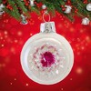 Craftoutlet.Com 2.0 Inch Double Reflector Pink And Silver Reflectors Tree Ornaments - 2 of 4